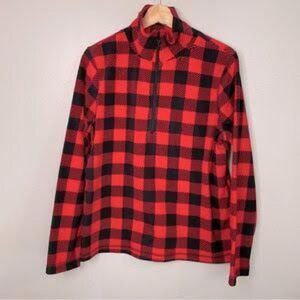 Exertek Petite Small Red and Black Buffalo Plaid Quarter Zip Hoodie

C